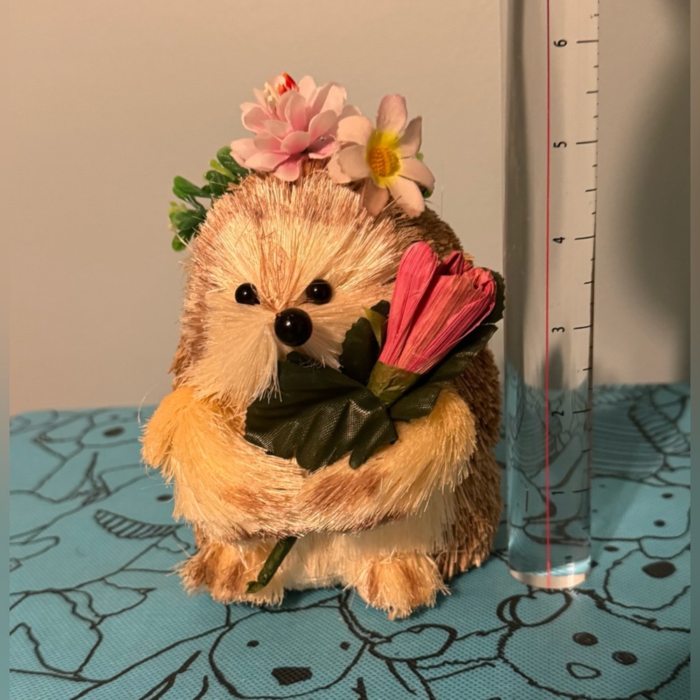 Hedgehog Woodland Bristle Sisal Straw Spring Easter Decor - Picture 3 of 7